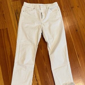 Loft High Waist Straight Cropped Jeans